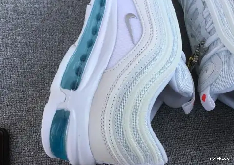 'Jesus INRI Custom Nike 921826-101JSUS. Shoes' 97 Max x Blue Air x White MSCHF 0614